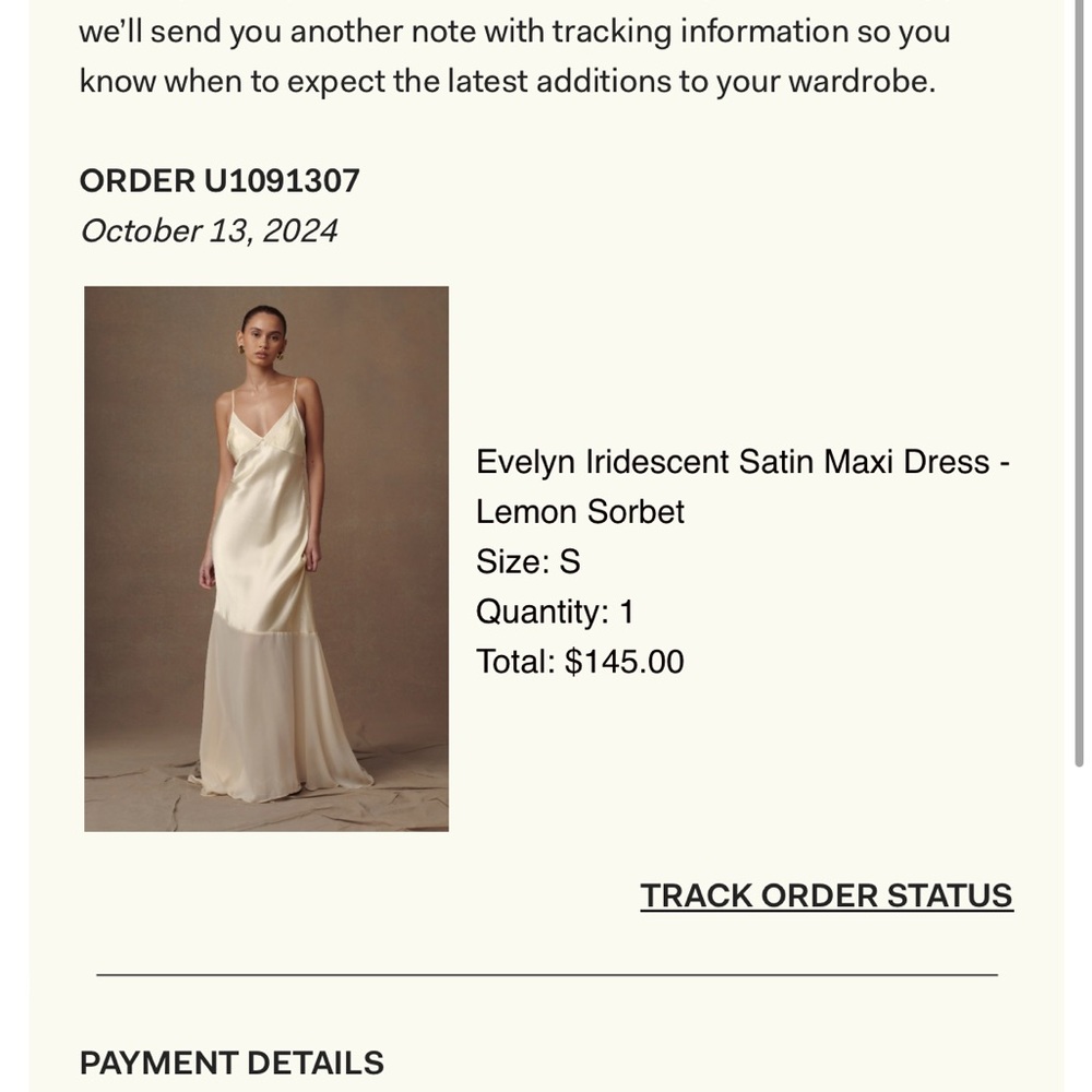 Never worn/brand new - Evelyn Iridescent Satin Maxi Dress - Lemon Sorbet - S